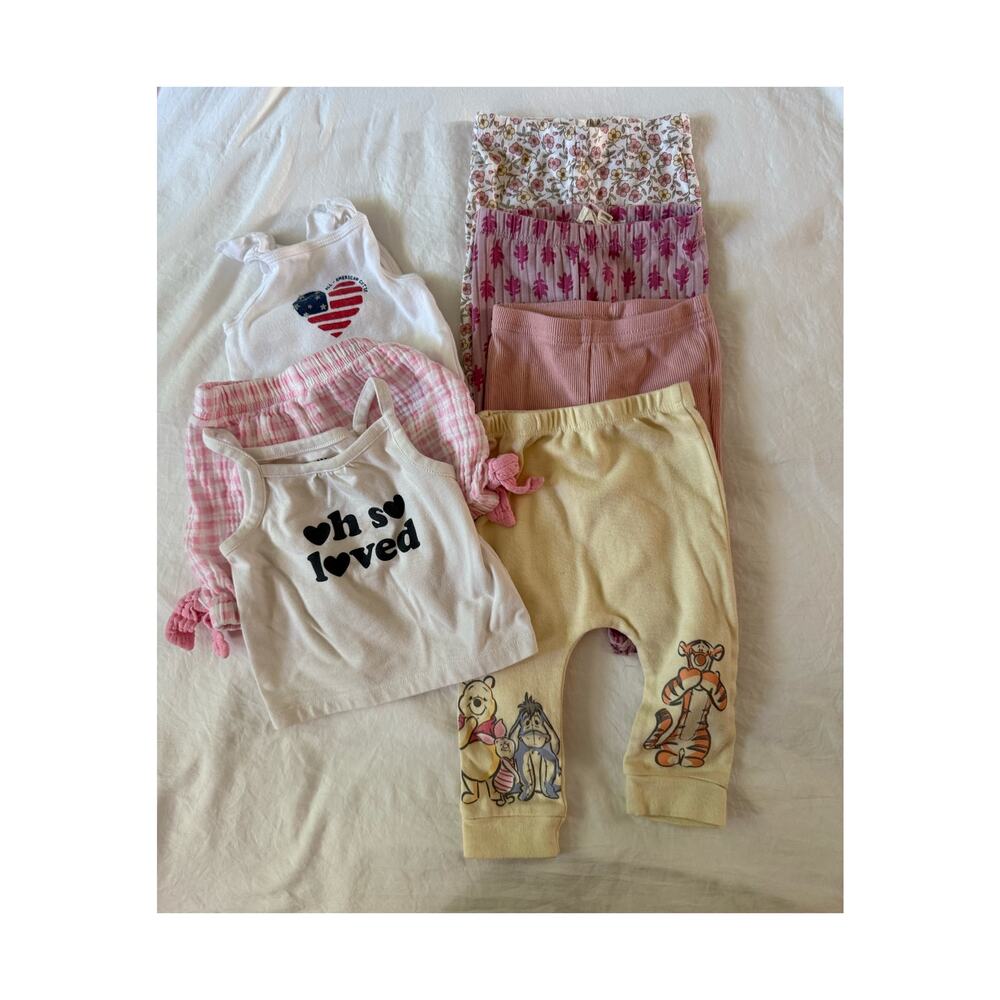 Infant Girl Clothing Lot 6-9 Months Baby Girl Clothes Outfit Bundle 7 Pieces